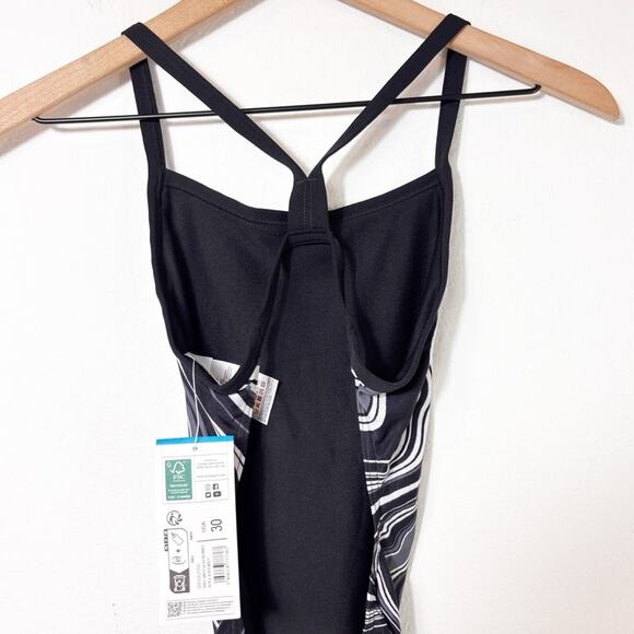 ARENA PERFORMANCE MARBLED WOMEN'S SWIMSUIT CHALLENGE BACK ONE PIECE MAXLIFE 30 - Picture 6 of 8